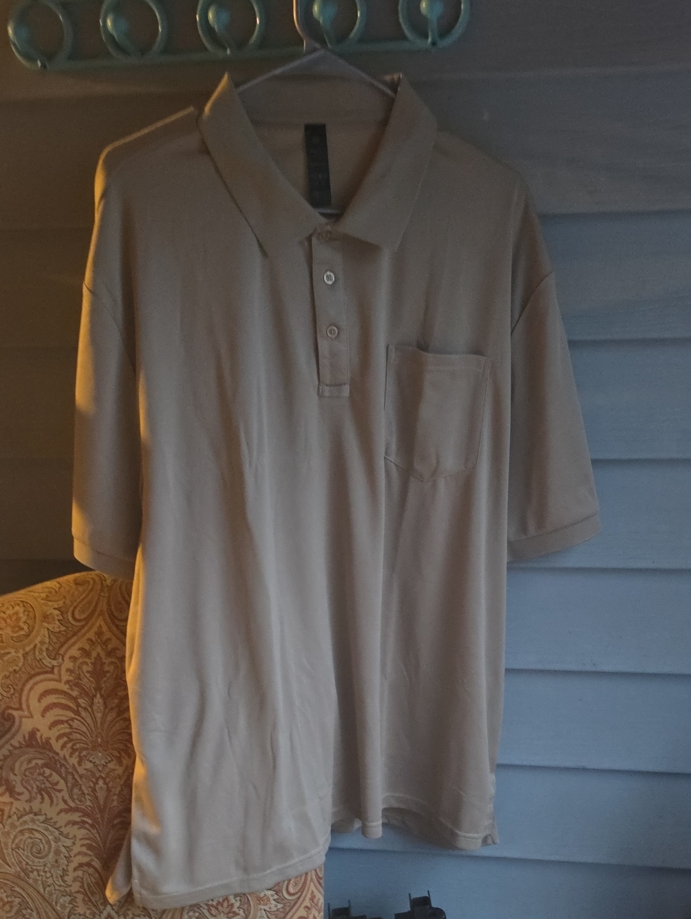 Men's Short-Sleeve Polo Shirt with Pocket - Taupe